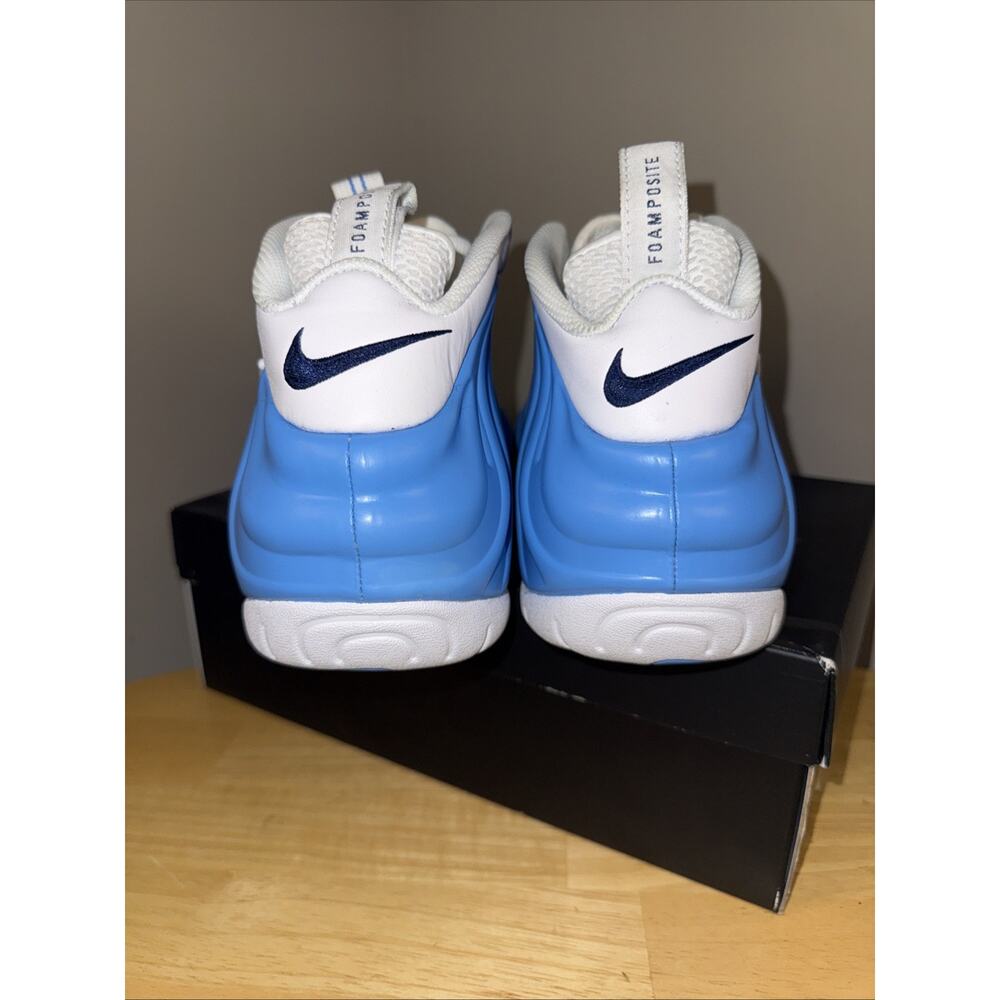 NIKE AIR FOAMPOSITE PRO UNIVERSITY BLUE UNC TAR HEELS HF0794-400 MENS SIZE:14 - Picture 6 of 11